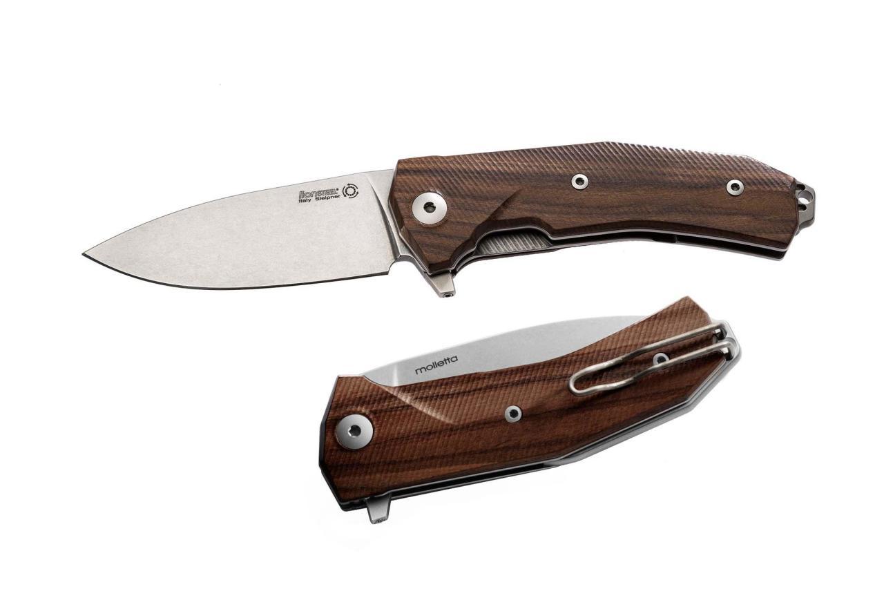 Lionsteel KUR Wood Santos wood handle Çakı