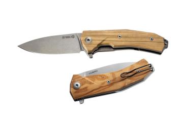 Lionsteel KUR Wood Olive wood handle Çakı