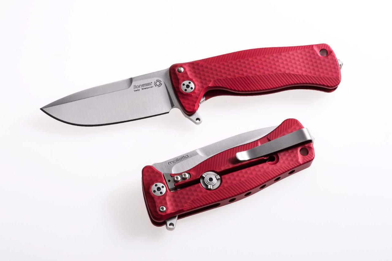 Lionsteel SR22A RS Aluminium Red Satin Çakı