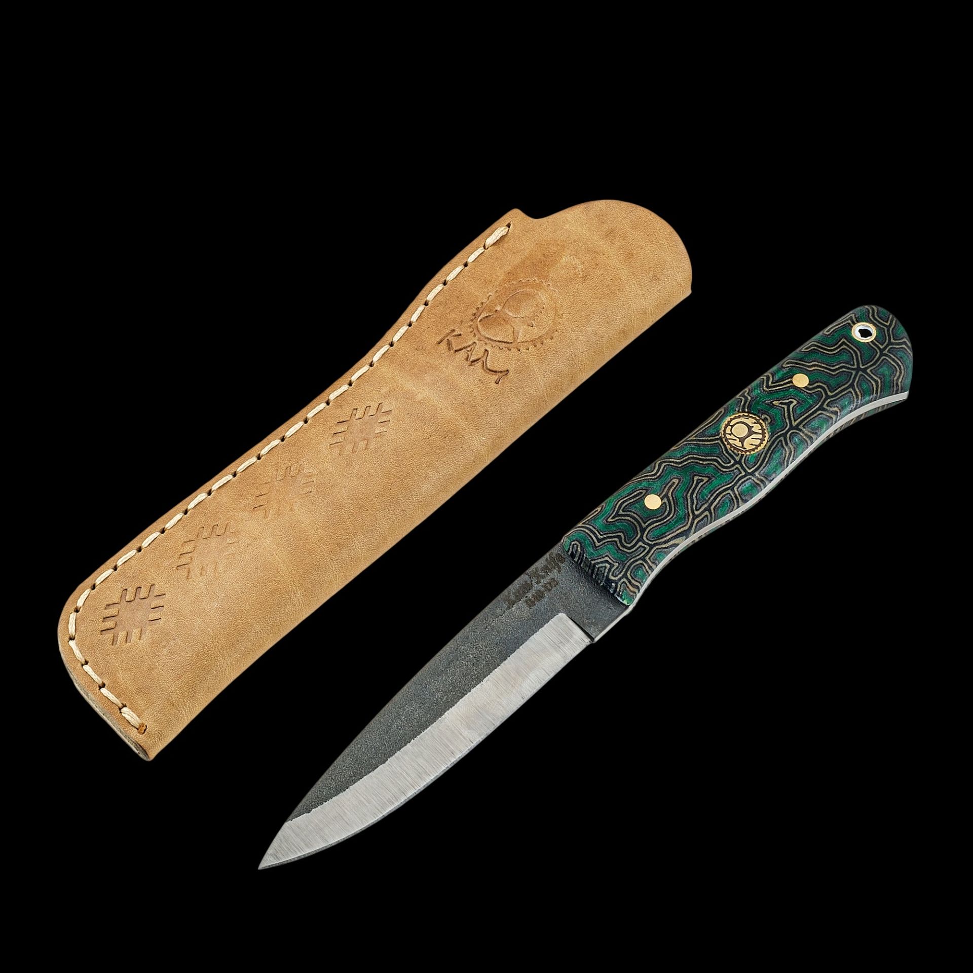 KAM Bushcraft Av Bıçağı Yeşil G- Mikarta - B 40 D2