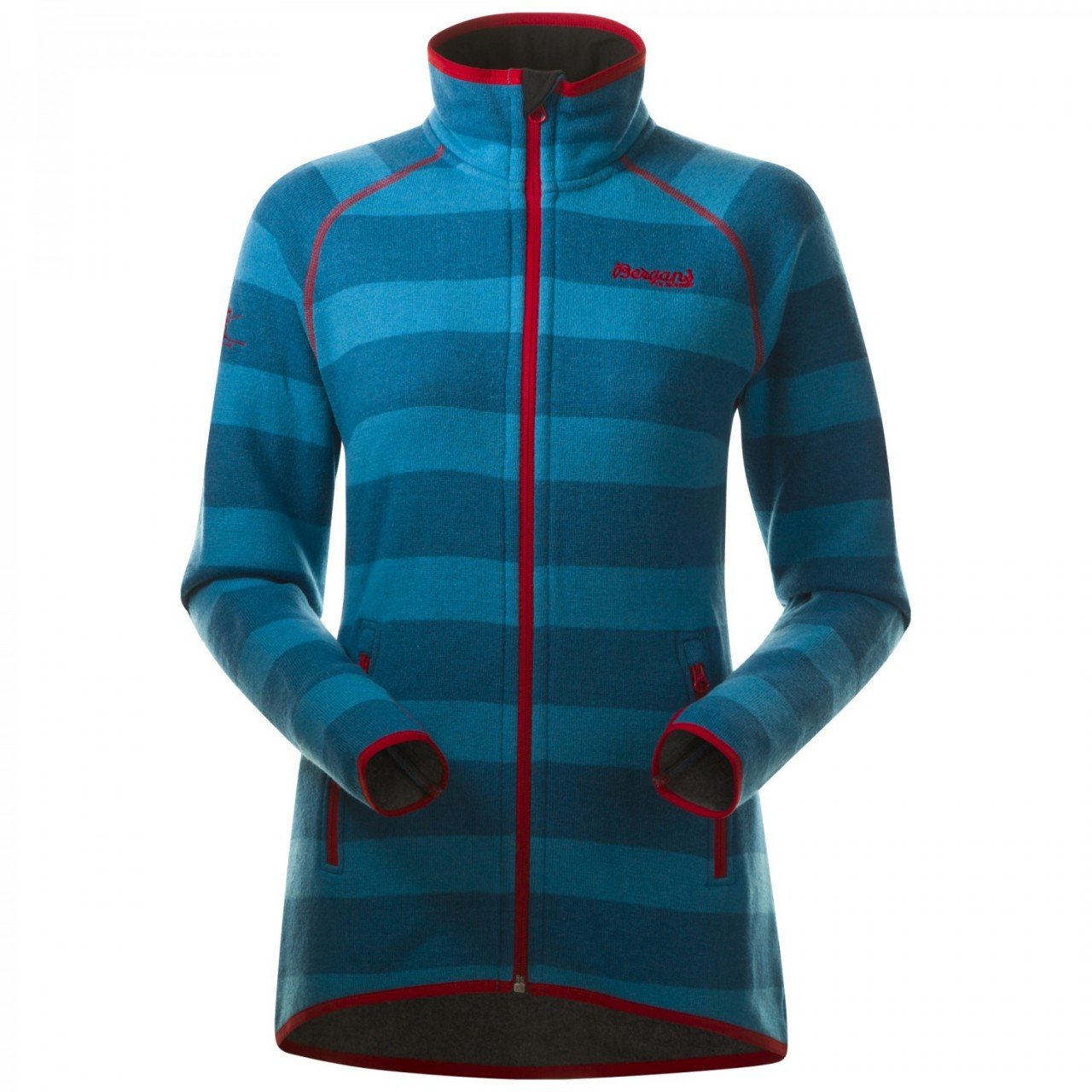 Bergans 1898 Perikum Lady Full Zip Kadın Yünlü Ceket Blue