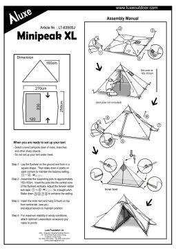 Luxe Minipeak XL 3 Kişilik Soba Çıkışlı Tipi Çadır