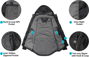 Mapamyumco 3in1 Su Geçirmez Erkek Outdoor Mont Yağmurluk Softshell Olarak Kullanılabilir Siyah