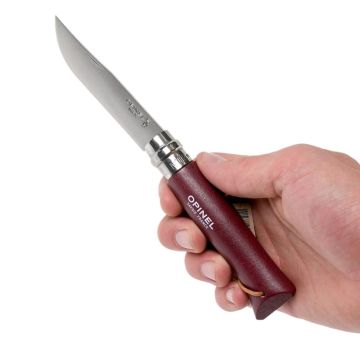 Opinel Inox Trekking 8 No Paslanmaz Çelik Çakı (Bordo)