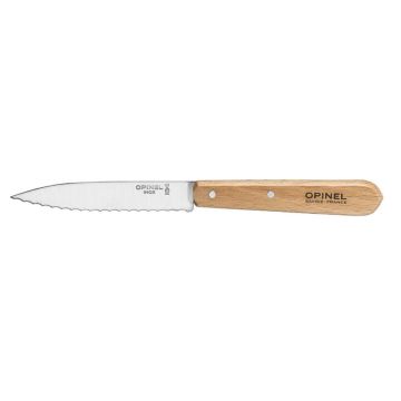 Opinel Essential No:113 Paslanmaz Çelik Tırtıklı Soyma Bıçağı Bej