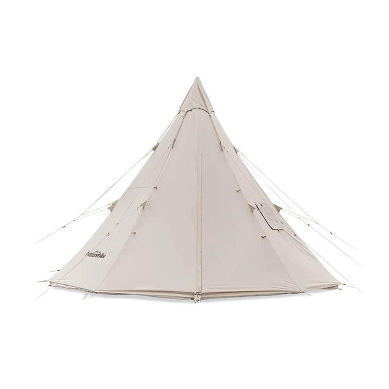 Naturehike Profound 9.6 Carpa Glamping Kanvas Soba Çıkışlı Teepee Aile Çadırı | Cotton Pyramid Kanvas (Zeminsiz)