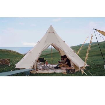 Naturehike Profound 9.6 Carpa Glamping Kanvas Soba Çıkışlı Teepee Aile Çadırı | Cotton Pyramid Kanvas (Zeminsiz)