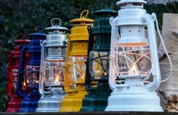 Feuerhand Hurricane Lantern 276 Gemici Feneri Pastel Mavi