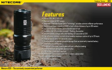 NITECORE EC11 900 LUMEN EL FENERI