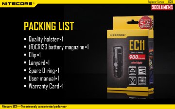 NITECORE EC11 900 LUMEN EL FENERI