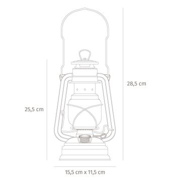 Feuerhand 276-MATTSCHWARZ Gazlı Fener Mat Siyah