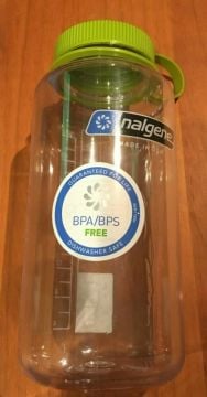 Nalgene 32oz WM Clear / Green Cap Tritan Suluk