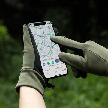 Naturehike Touch Screen Dokunmatik /Kaydırmaz Nefes Alabilir İç Eldiven - Grey - L