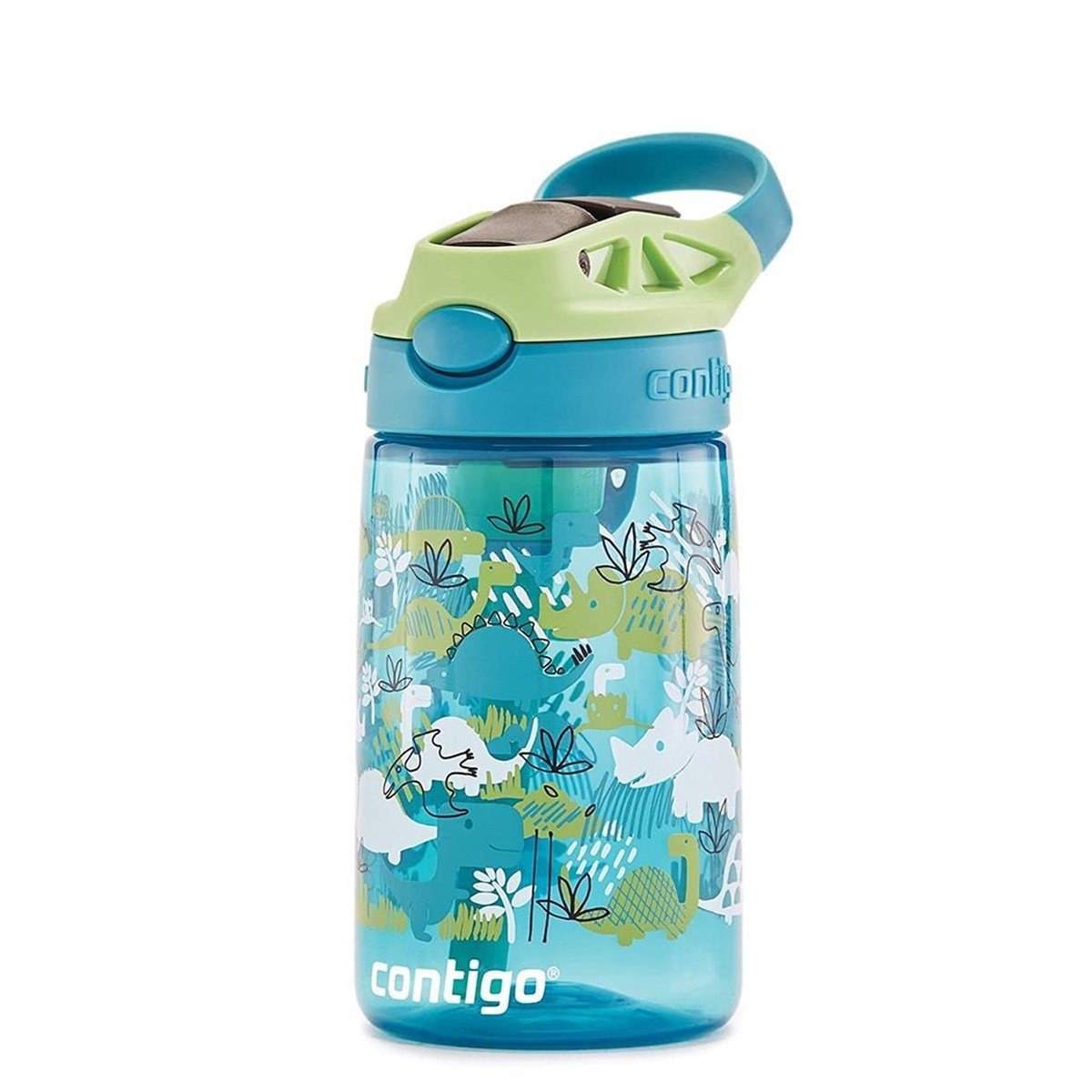 Contigo Gizmo Flip Tek El Bas İç Emzikli Çocuk Su Matarası Dino 420ml