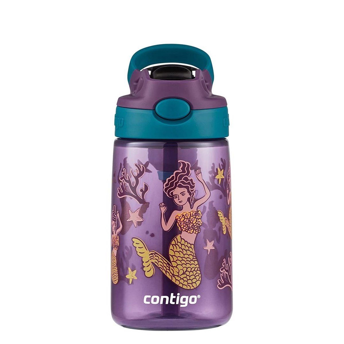 Contigo Gizmo Flip Tek El Bas İç Emzikli Çocuk Su Matarası Deniz Kızı 420ml 2127478