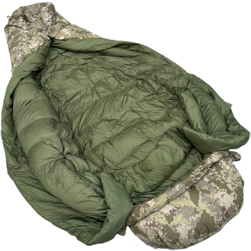 Bushlove Snag Military -44C 800 Fill Kamuflaj Kaz Tüyü Ultralight Giyilebilir Uyku Tulumu (Kolları Çıkabilir)