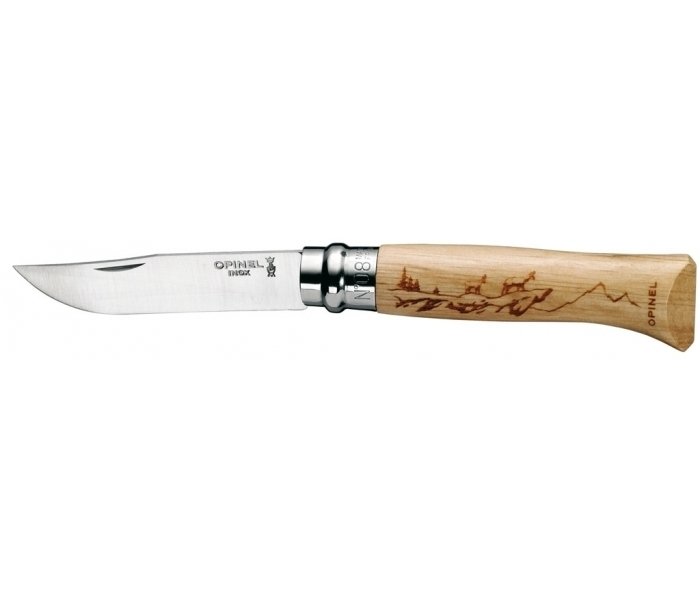 OPINEL INOX GURGEN SAPLI ISLEMELI 8 NO CAKI (001361)