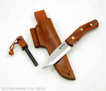 Casström No.10 SFK (New) Bubinga/Scandi/Combo Sheath/Fire Striker