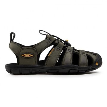 Keen Clearwater CNX Leather Erkek Sandalet - Magnet Black 1013107