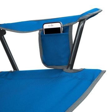 Gci Outdoor SunShade Comfort Pro Şemsiyeli Gölgelikli Kamp ve Plaj Sandalyesi Mavi