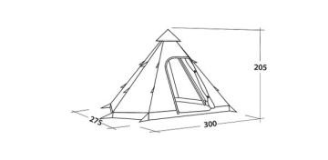 EasyCamp Bolide 400 8M² Teepee 4 Kişilik Yüksek Aile Çadırı